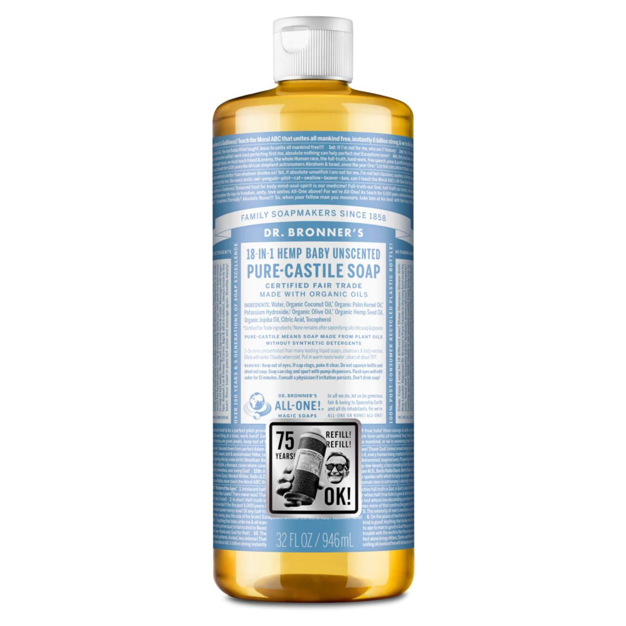 Dr. Bronner s Castile Soap Baby Unscented Pure Integrative Pharmacy