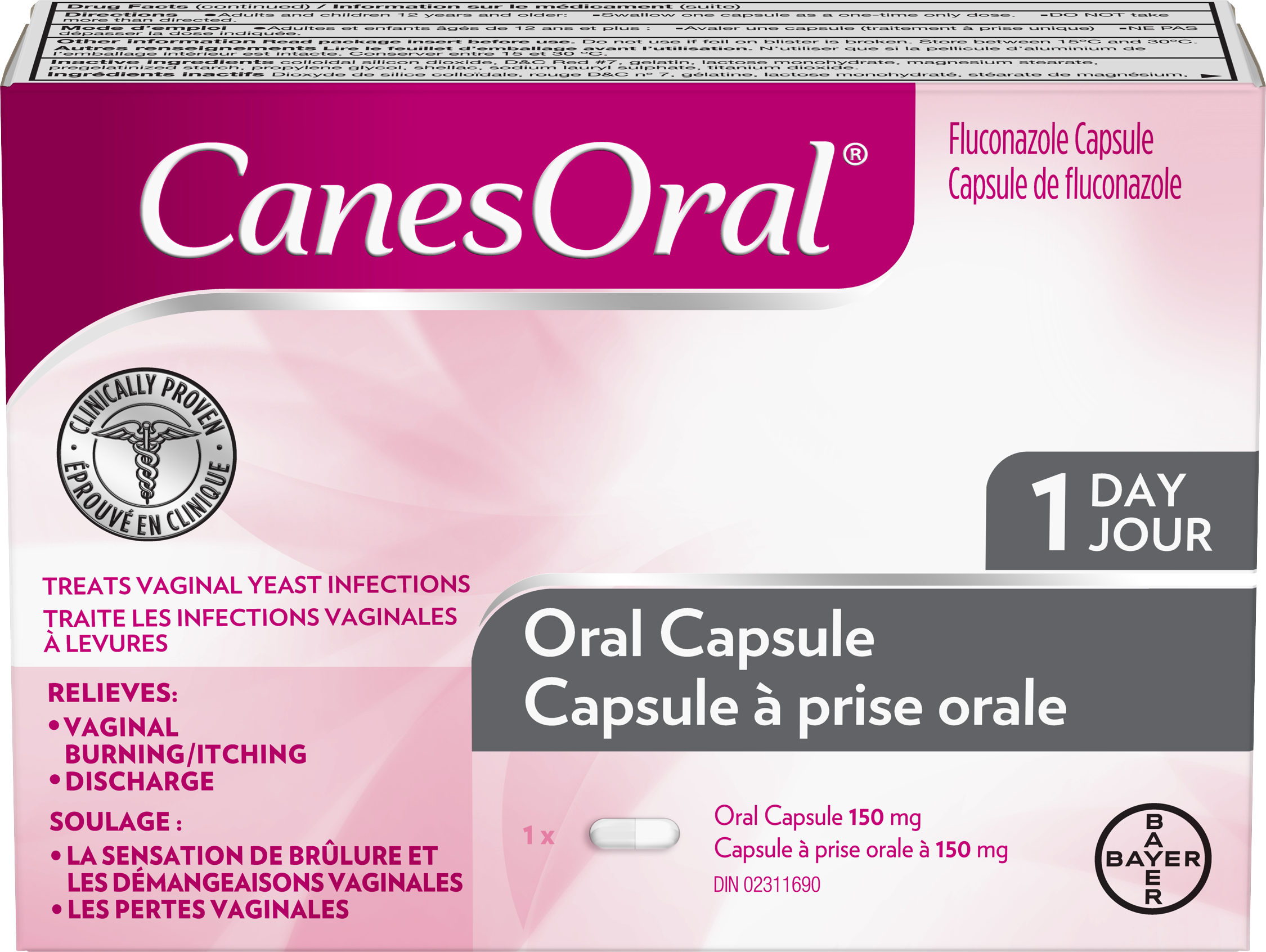 OTC CanesOral Yeast Infection Treatment 150 mg 1 Cap – Pure