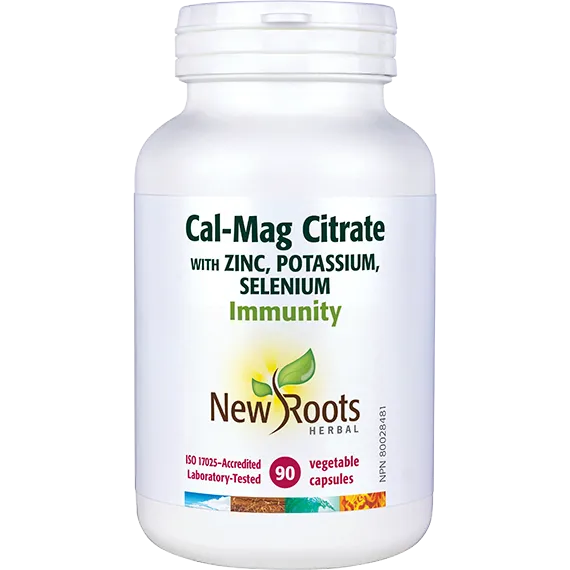 New Roots Cal-Mag Citrate With Zinc, Potassium, Selenium