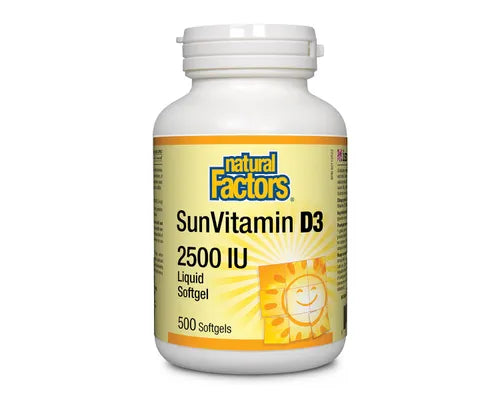 Natural Factors Sunvitamin D3 2500 IU 500 Softgels