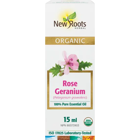 New Roots Rose Geranium Essential Oil