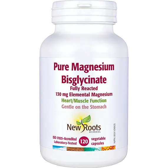 New Roots Pure Magnesium Bisglycinate Elemental Magnesium