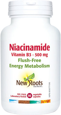 New Roots Vitamin B3 Niacinamide 500mg 90capsules