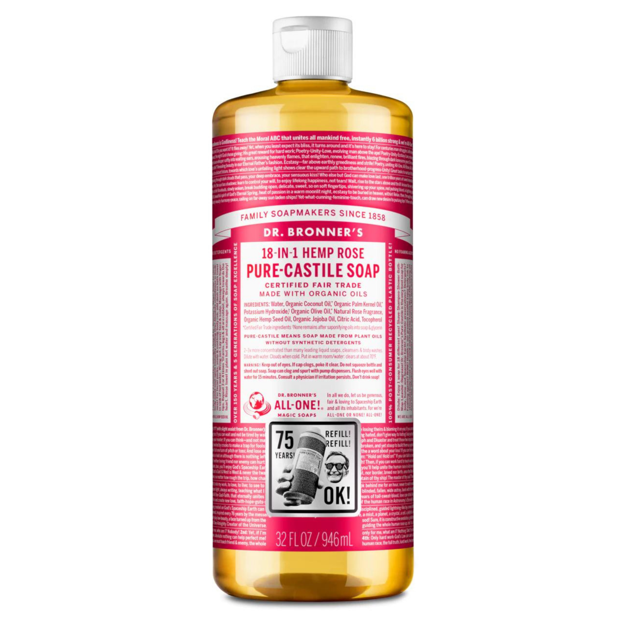 Dr. Bronner's Castile Soap Rose