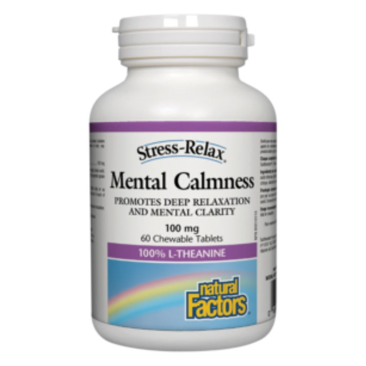 Natural Factors Stress-Relax Mental Calmness 100mg 120 Chew