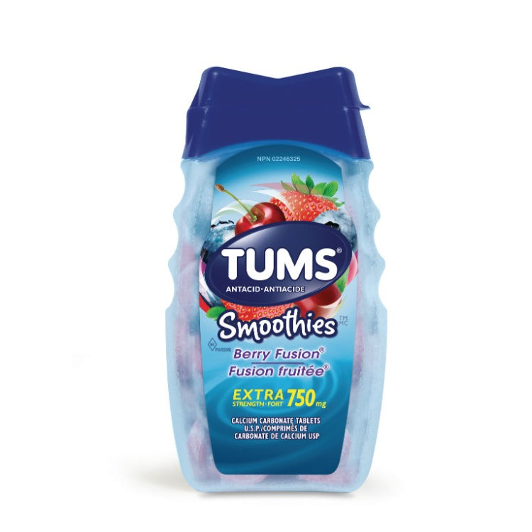 OTC Tums Extra Strength Smoothies Berry Fusion 750 mg