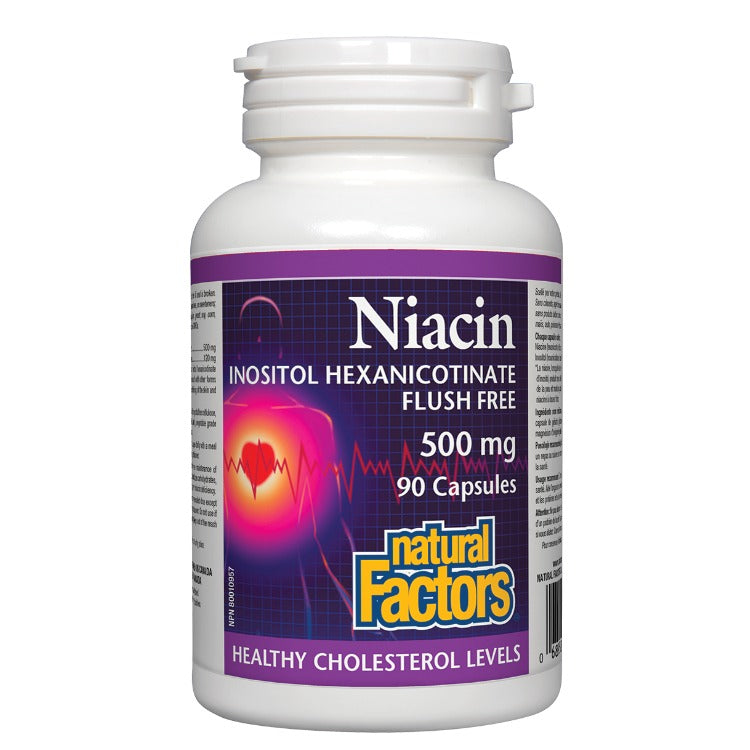 Natural Factors Niacin Inositol Hexanicotinate 90Caps