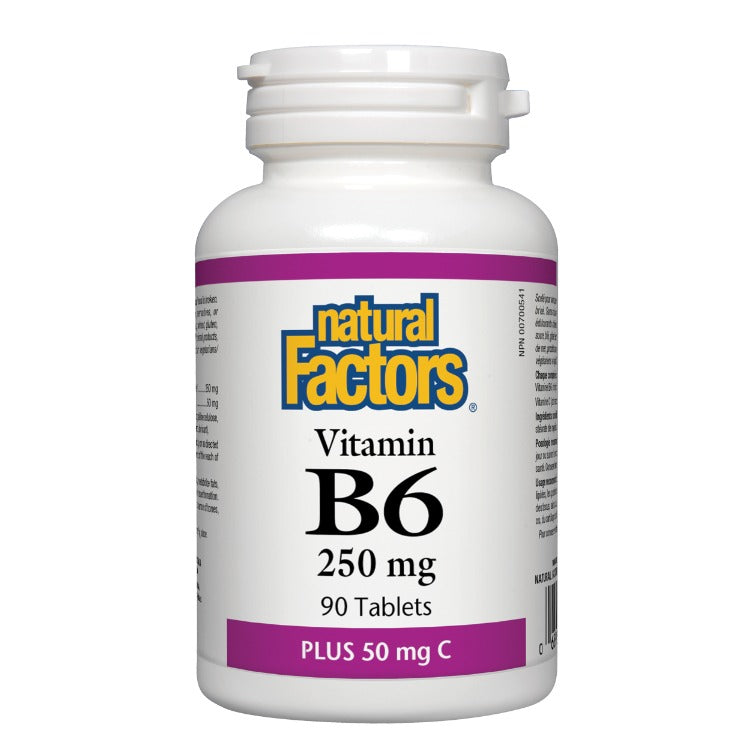 Natural Factors Vitamin B6 250mg Plus C 90 Tabs