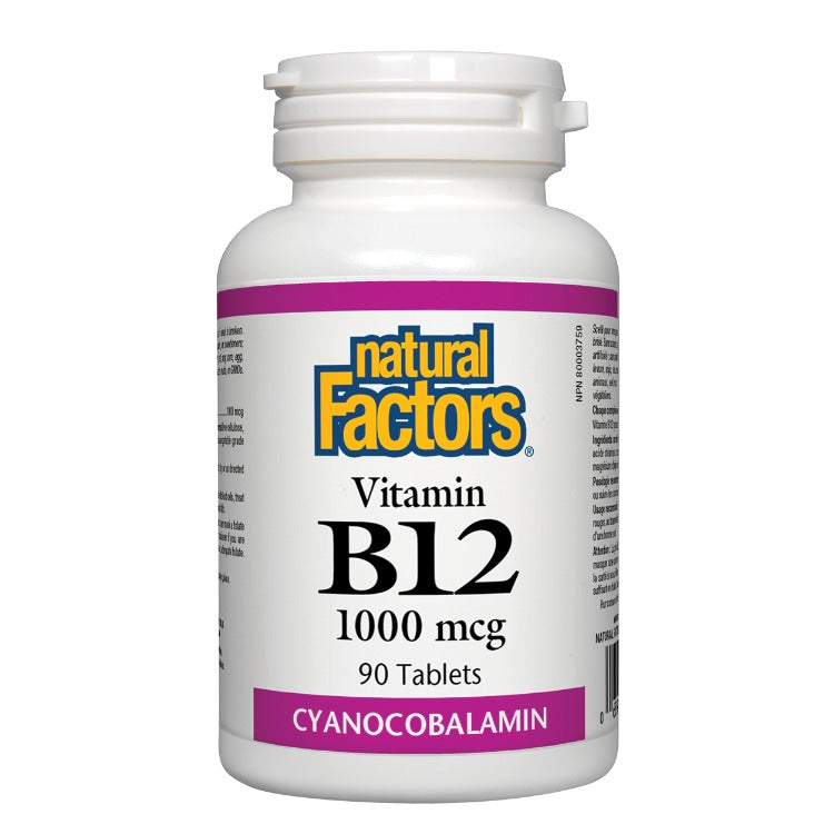 Natural Factors Vitamin B12 1000mcg 90 Tabs