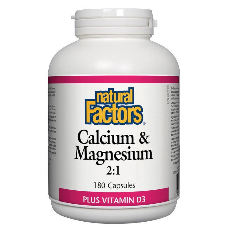 Natural Factors Calcium & Magnesium 2:1 180Caps