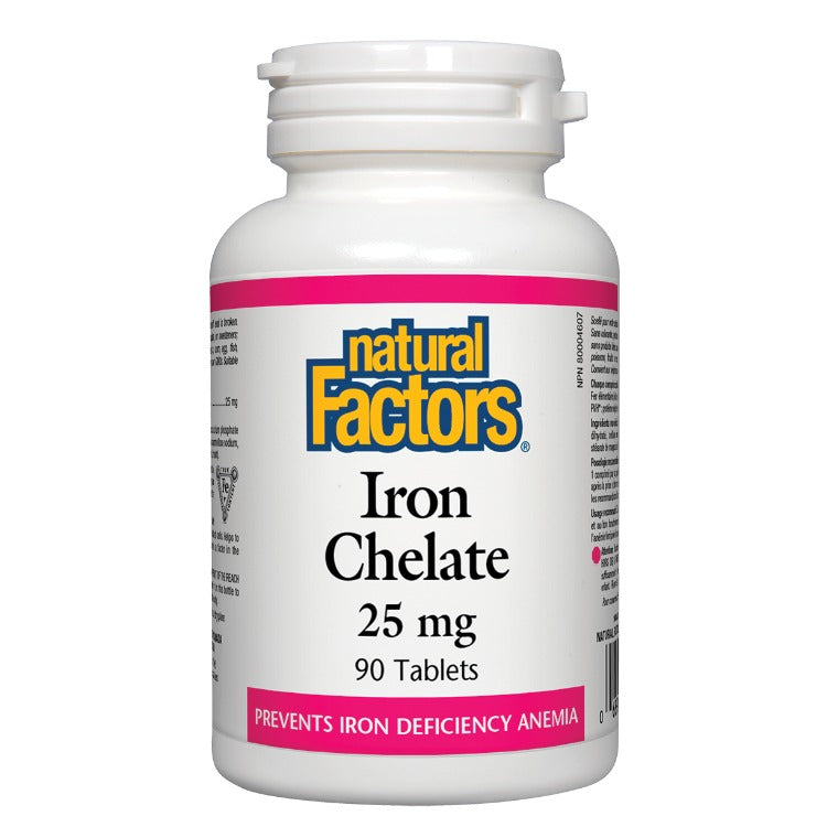 Natural Factors Iron Chelate 90 Tabs