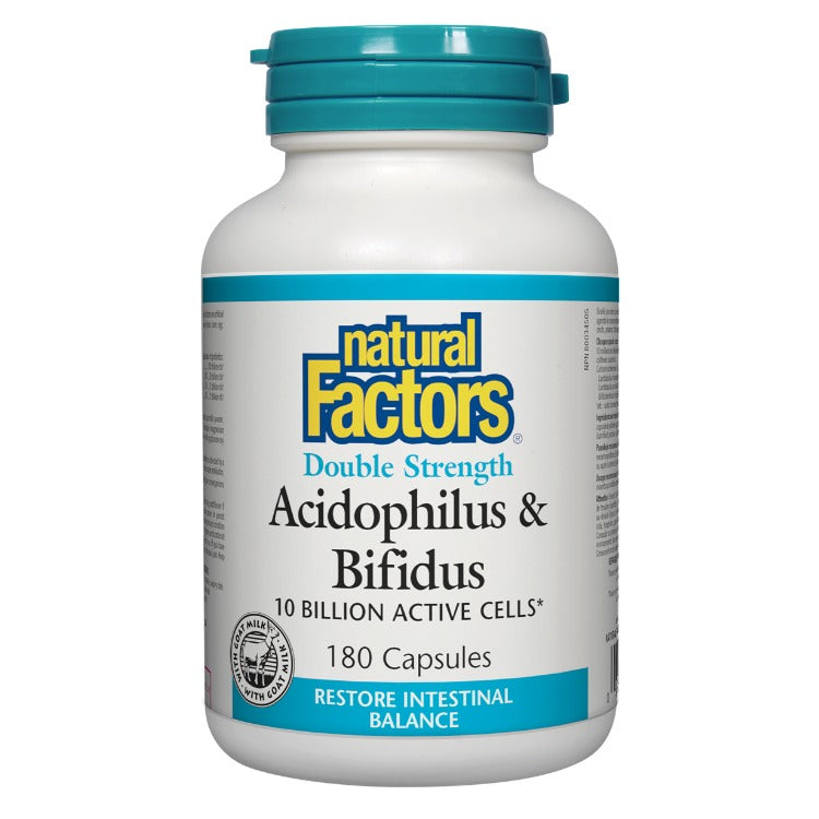 Natural Factors Acidophilus & Bifidus 10b 180Caps