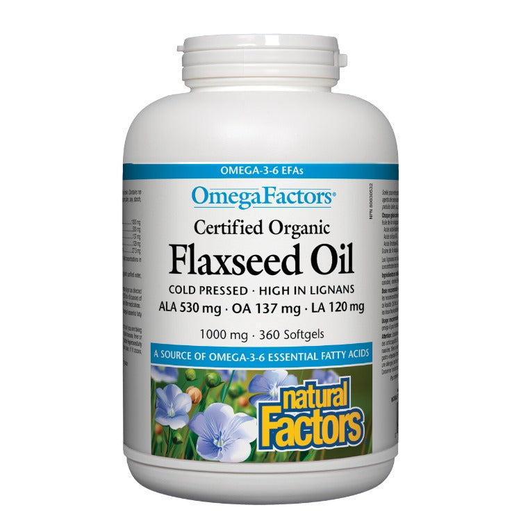 Natural Factors Omega Factors Flaxseed Oil 360sgs