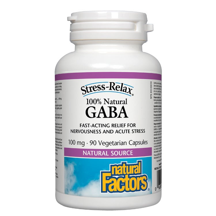 Natural Factors Stress-Relax Gaba 100mg 90 VCaps