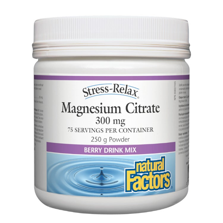 Natural Factors Stress-Relax Magnesium Citrate 250g