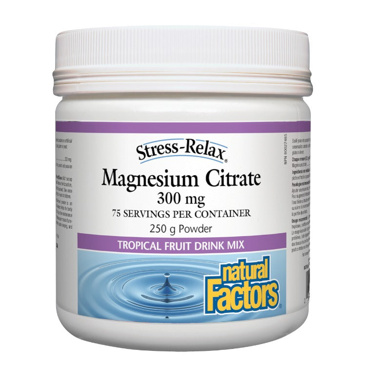 Natural Factors Stress-Relax Magnesium Citrate 250g