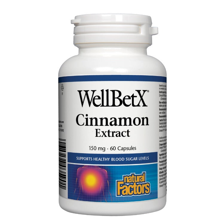 Natural Factors WellBetX Cinnamon Extract 60 Caps