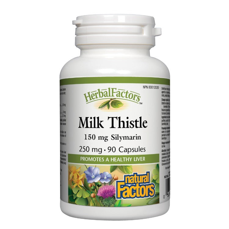 Natural Factors Herbal Factors Milk Thistle + Silymarin 90Caps