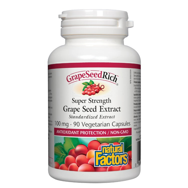 Natural Factors GrapeSeedRich Super Strength 90 VCaps