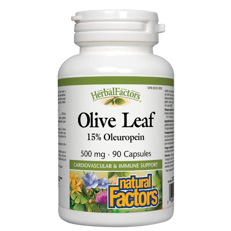 Natural Factors Herbal Factors Olive Leaf 90 Caps