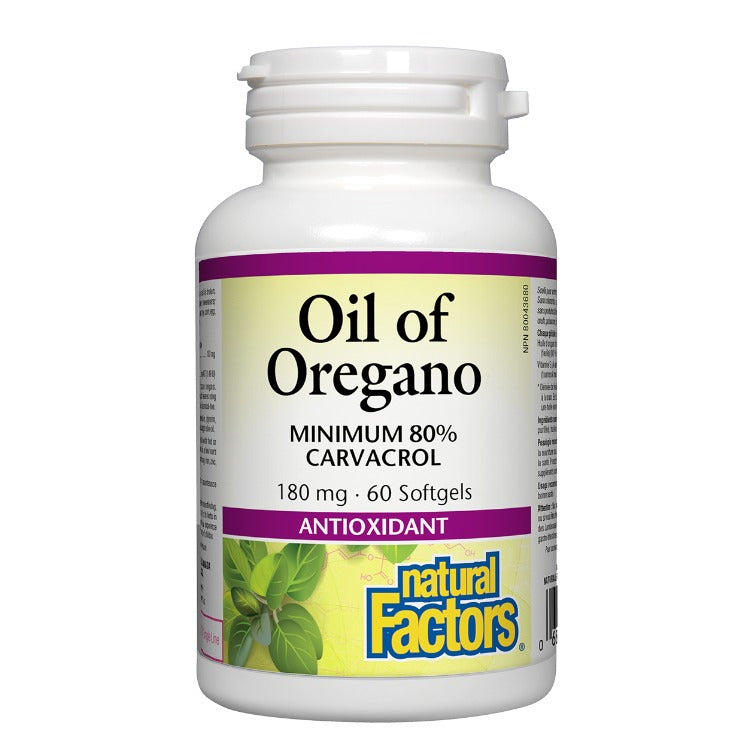 Natural Factors Oil Of Oregano 60sgs