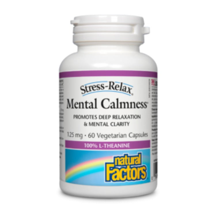 Natural Factors Stress-Relax Mental Calmness L-Theanine 125mg 60 VCaps