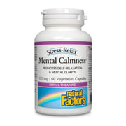 Natural Factors Stress-Relax Mental Calmness L-Theanine 125mg 60 VCaps