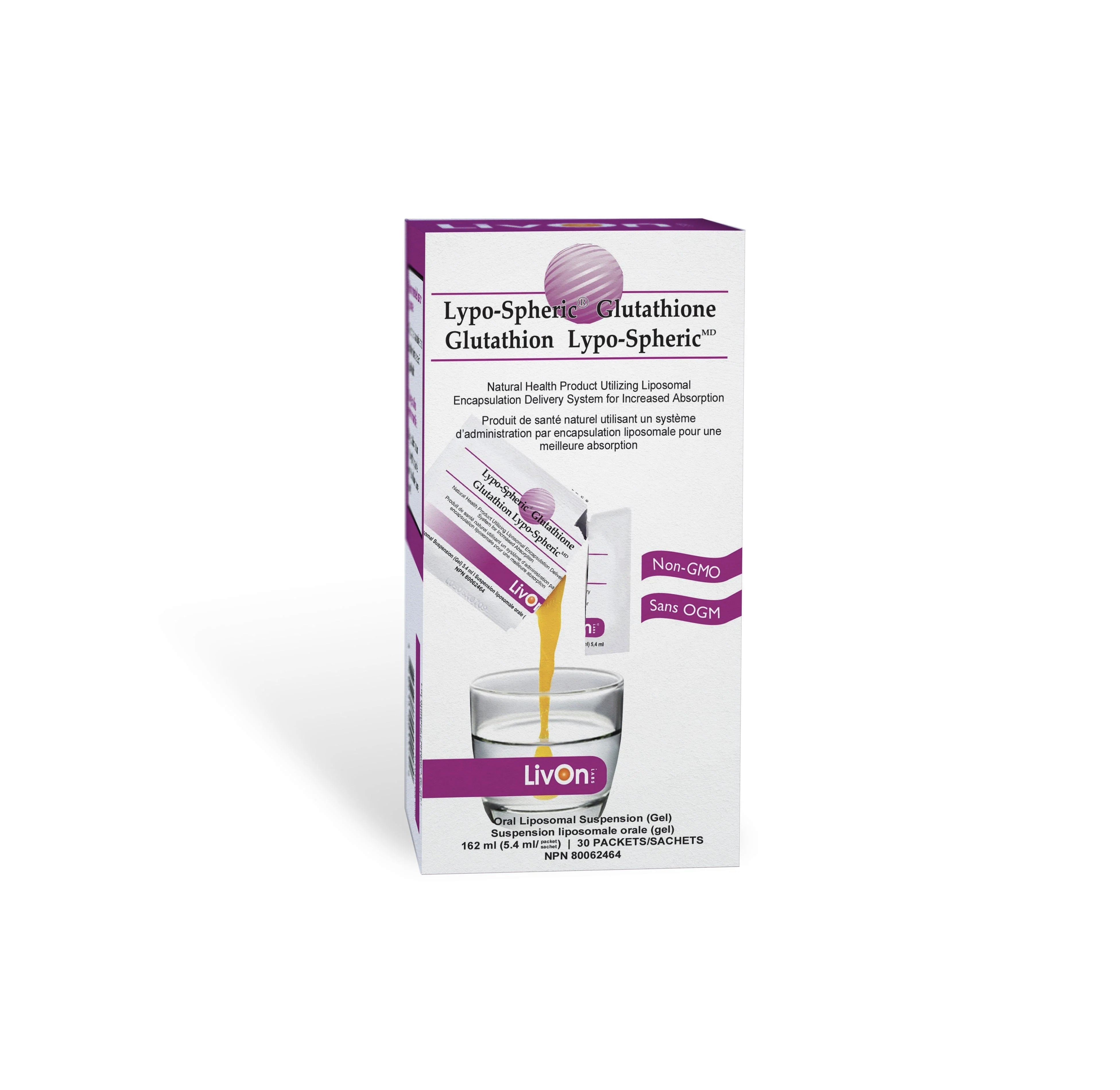 glutathione lypo Livon Lypo-Spheric Glutathione 30 Pack