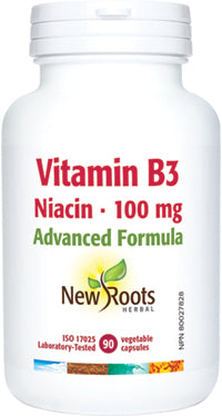 New Roots Vitamin B3 Niacin 100mg 90capsules
