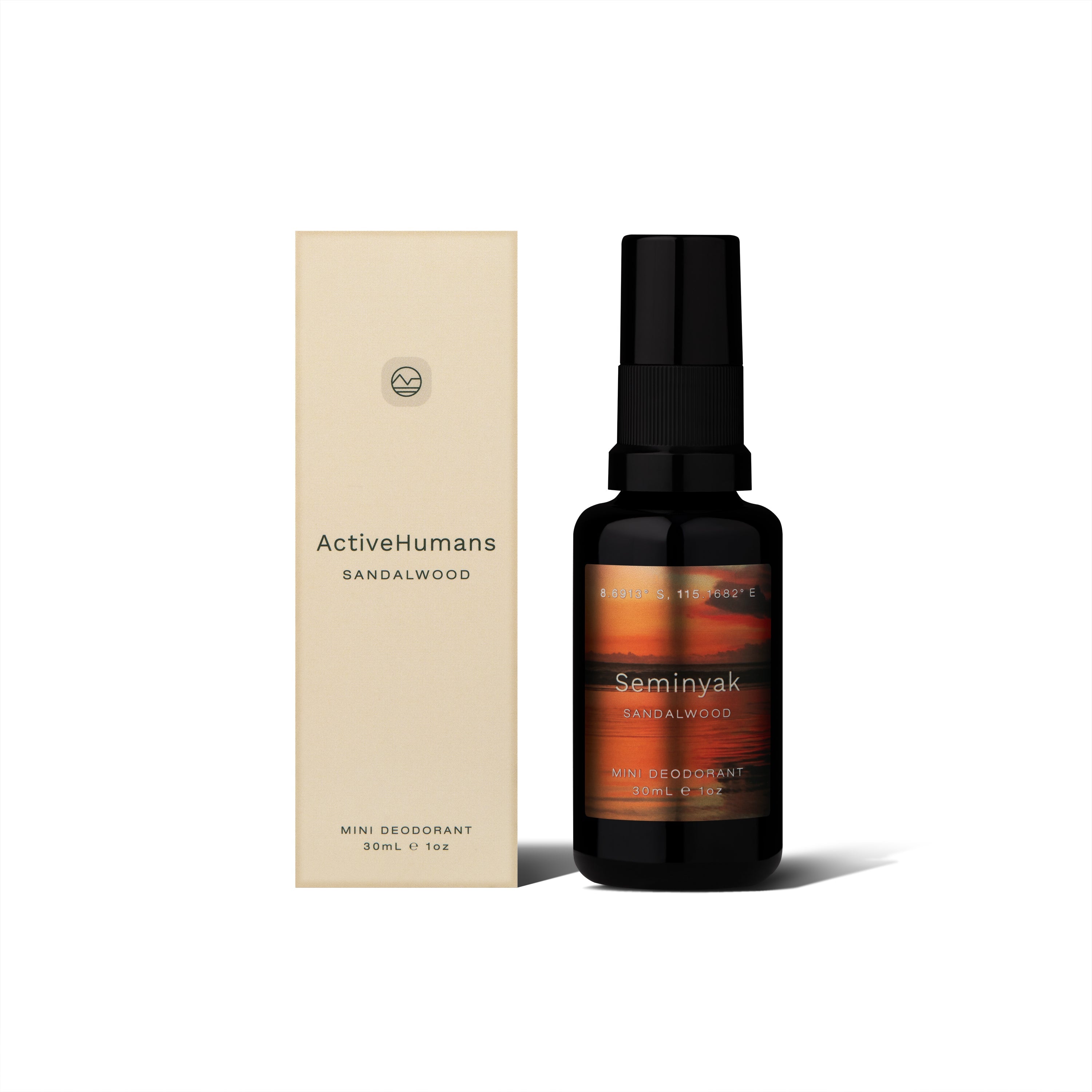 Active Humans Sandalwood Mini Deodorant Spray 30ml