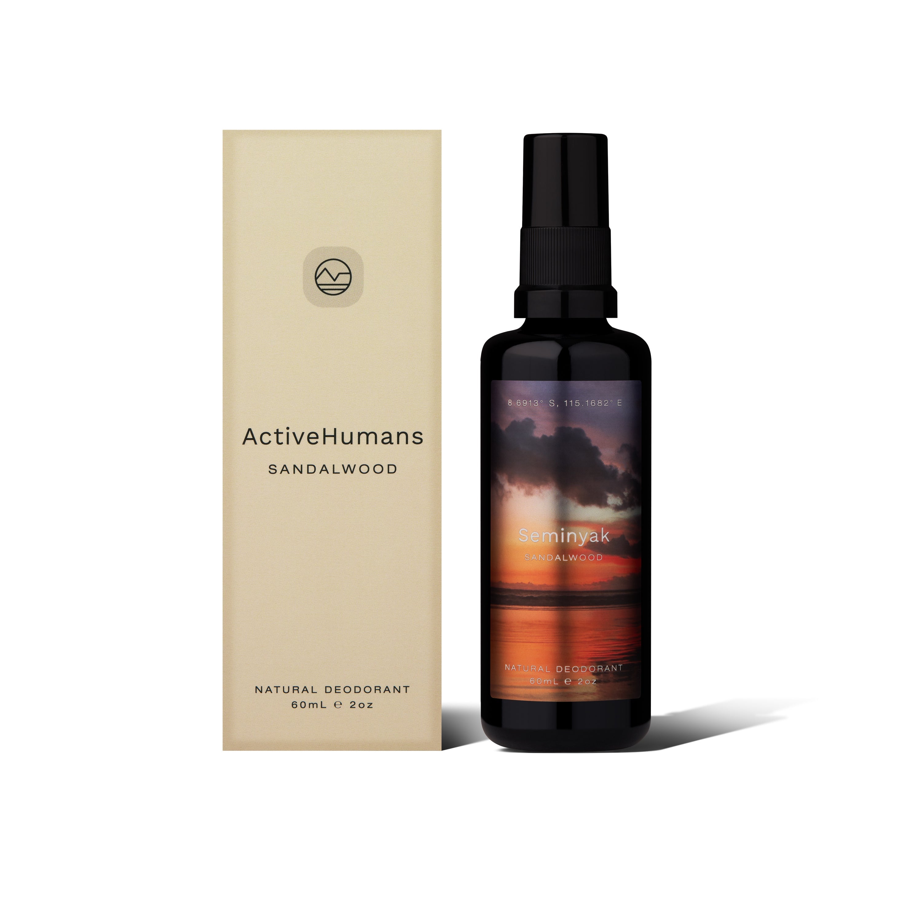 Active Humans Sandalwood Deodorant Spray 60ml