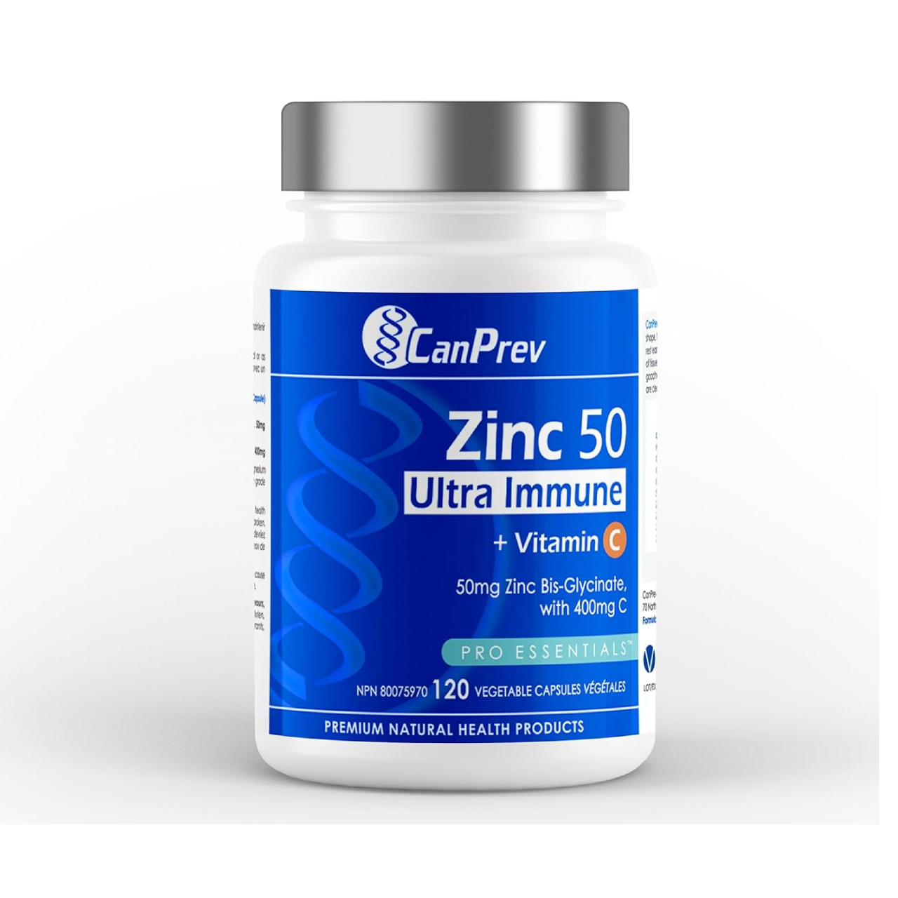 Canprev Zinc Immune + Vitamin C Ultra Strength 50mg 120vcap