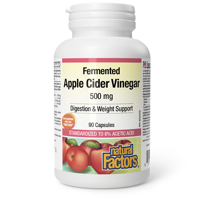 Natural Factors Fermented Apple Cider Vinegar 500mg - 90caps