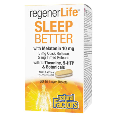Natural Factors RegenerLife Sleep Better Melatonin 10mg