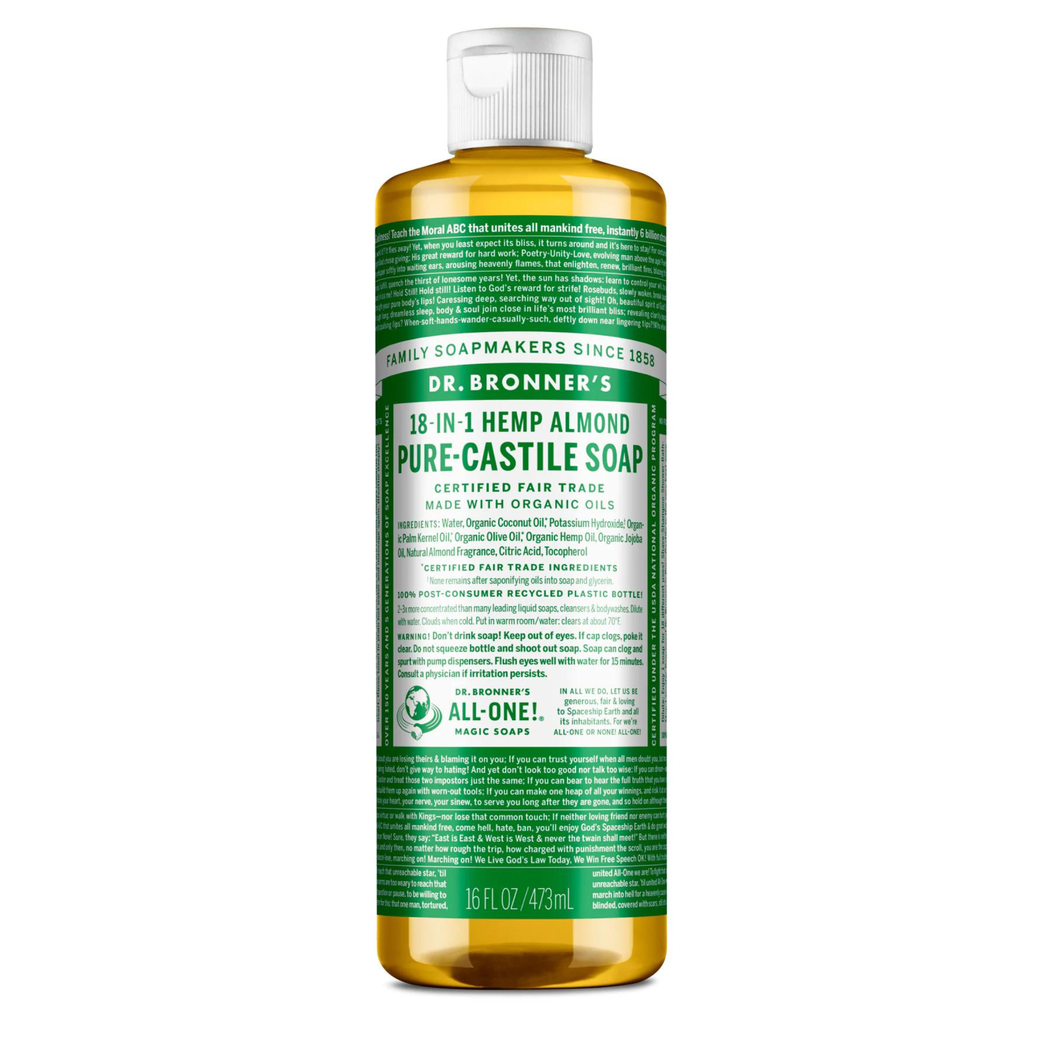Dr. Bronner's Castile Soap Almond - 473ml