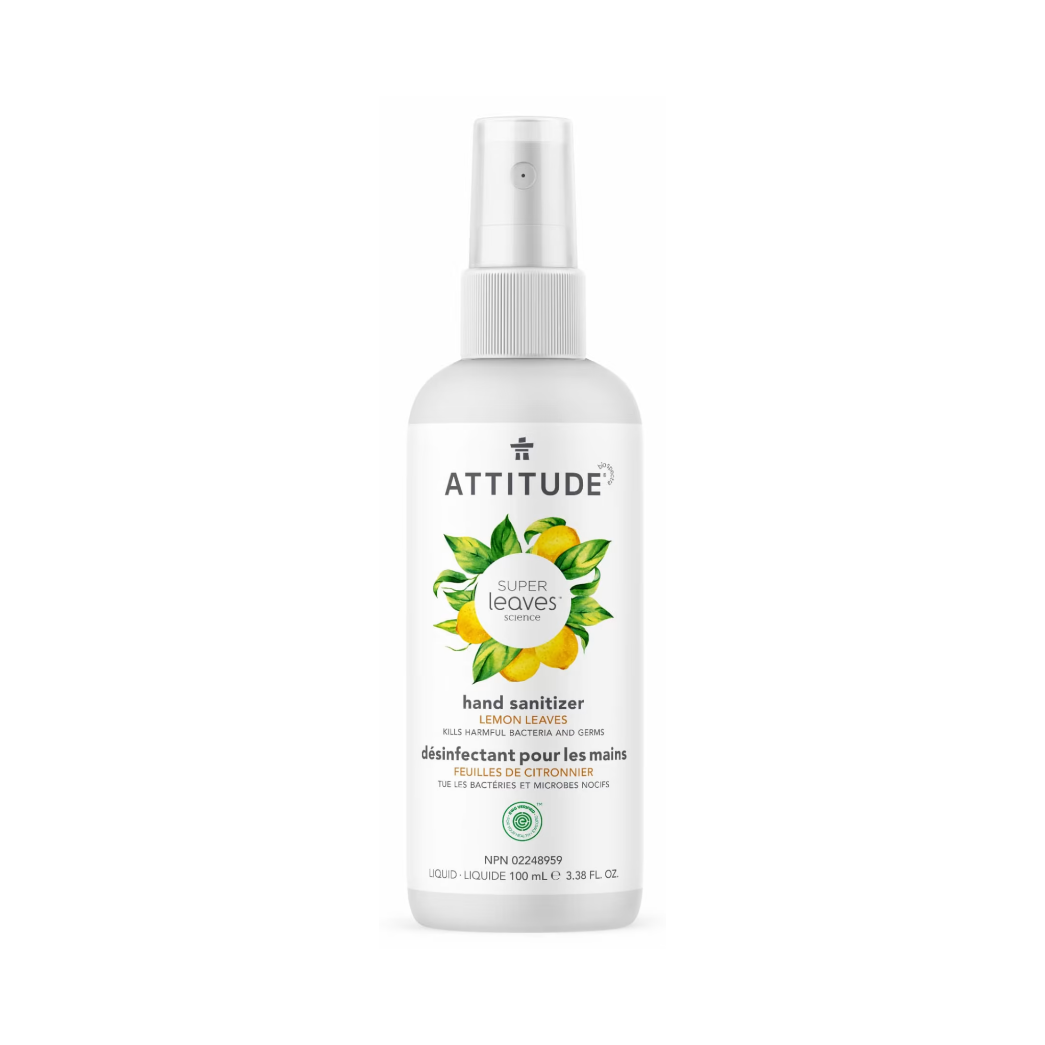 Attitude Hand Sanitizer Lemon Leaves 100 mL