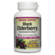 Natural Factors Black Elderberry Standardized Extract 100 Mg