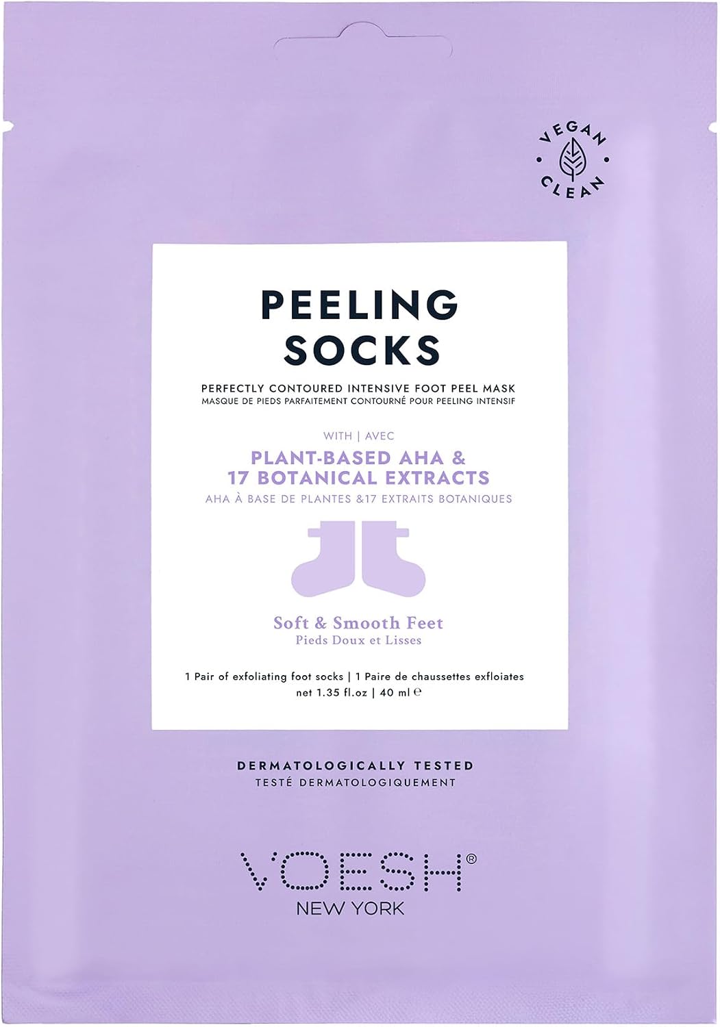 Peeling Socks Duo with Plant-based AHA + 17 Botanicals