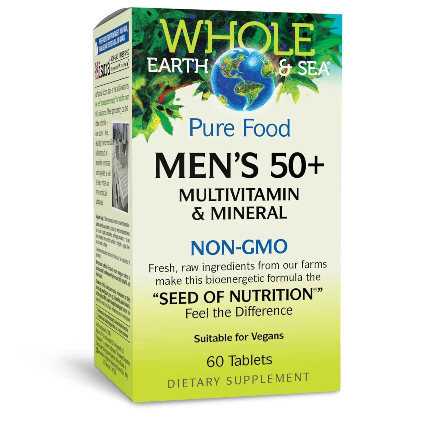 Natural Factors Whole Earth M Sea Men's 50+ Multivitamin & Mineral 60 Tablets