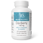 Womensense Cranberry 500 Mg With D-Mannose & Propolis 500 Mg 60 Vegetarian Capsules
