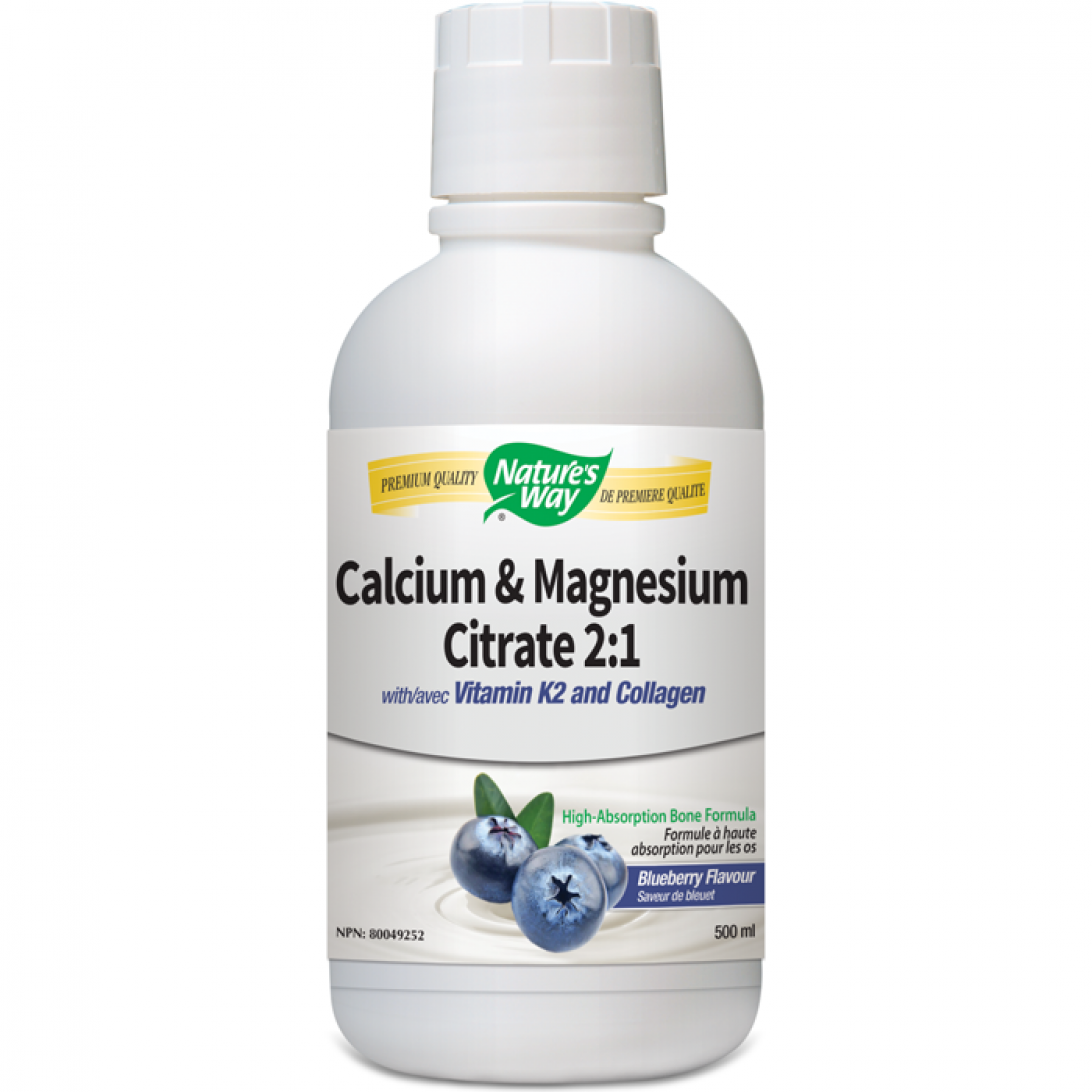 Nature's Way Calcium Magnesium Citrate 2:1 Blueberry 500ml