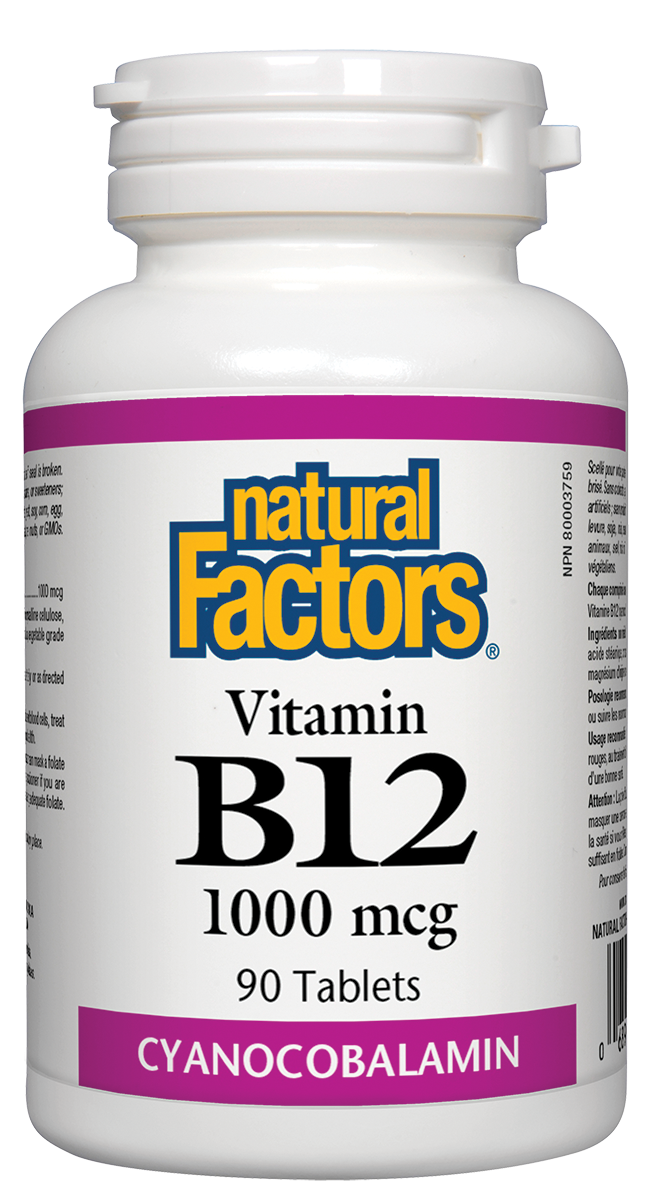 Natural Factors Vitamin B12 1000mcg 90 Tabs