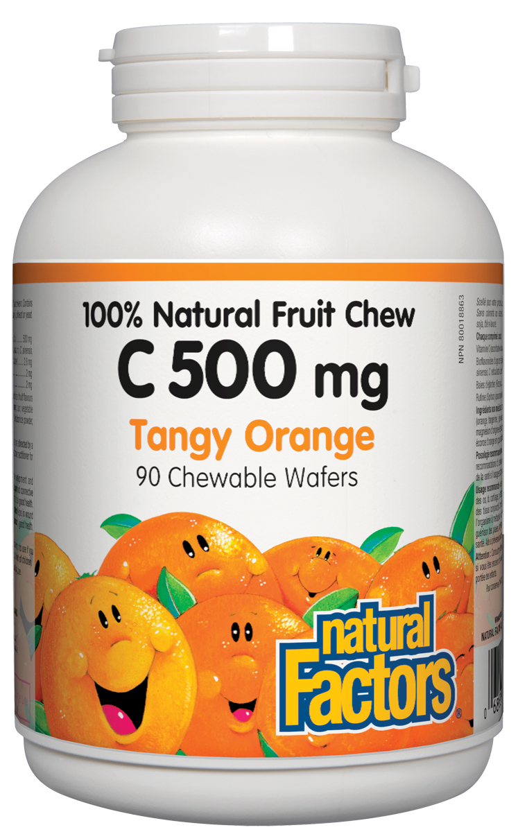 Natural Factors C 500mg Tangy Orange 90chew