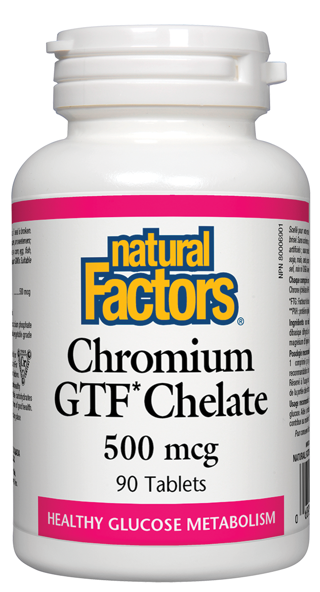 Natural Factors Chromium Gtf Chelate 500mcg 90 Tabs