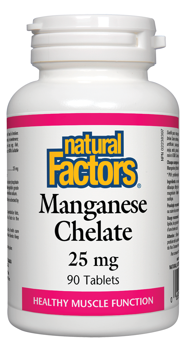 Natural Factors Manganese Chelate 90Caps
