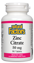 Natural Factors Zinc Citrate 50mg 90 Tabs