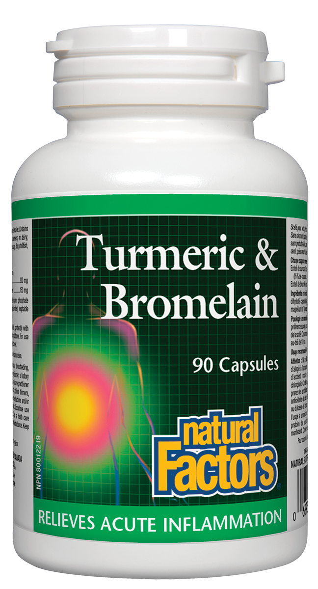 Natural Factors Turmeric & Bromelain 90Caps
