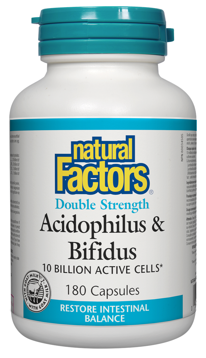 Natural Factors Acidophilus & Bifidus Ds 10b 180Caps