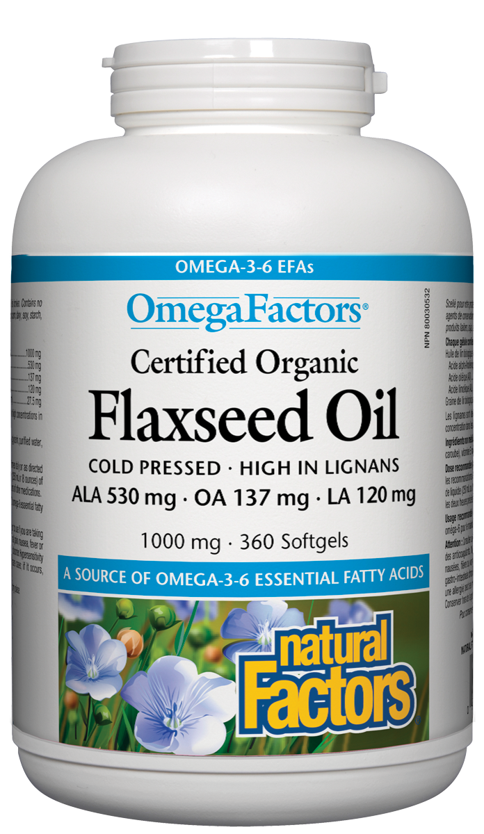 Natural Factors Omega Factors Flaxseed Oil 360sgs