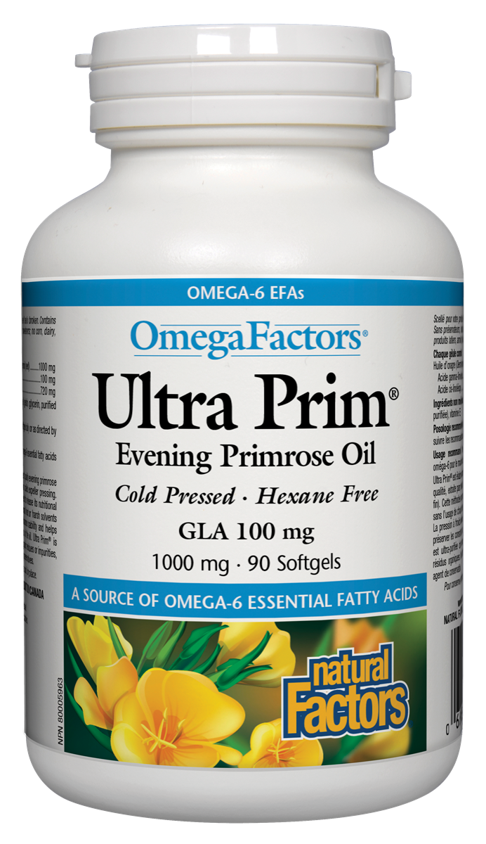 Natural Factors Ultra Prim Evening Primrose Oil 1000mg 90sgs